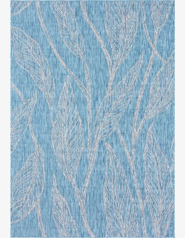 7' 10 x 11' Easy-Clean Botanical Indoor / Outdoor Rug