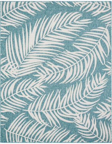 7' 10 x 10' Easy-Clean Botanical Indoor / Outdoor Rug