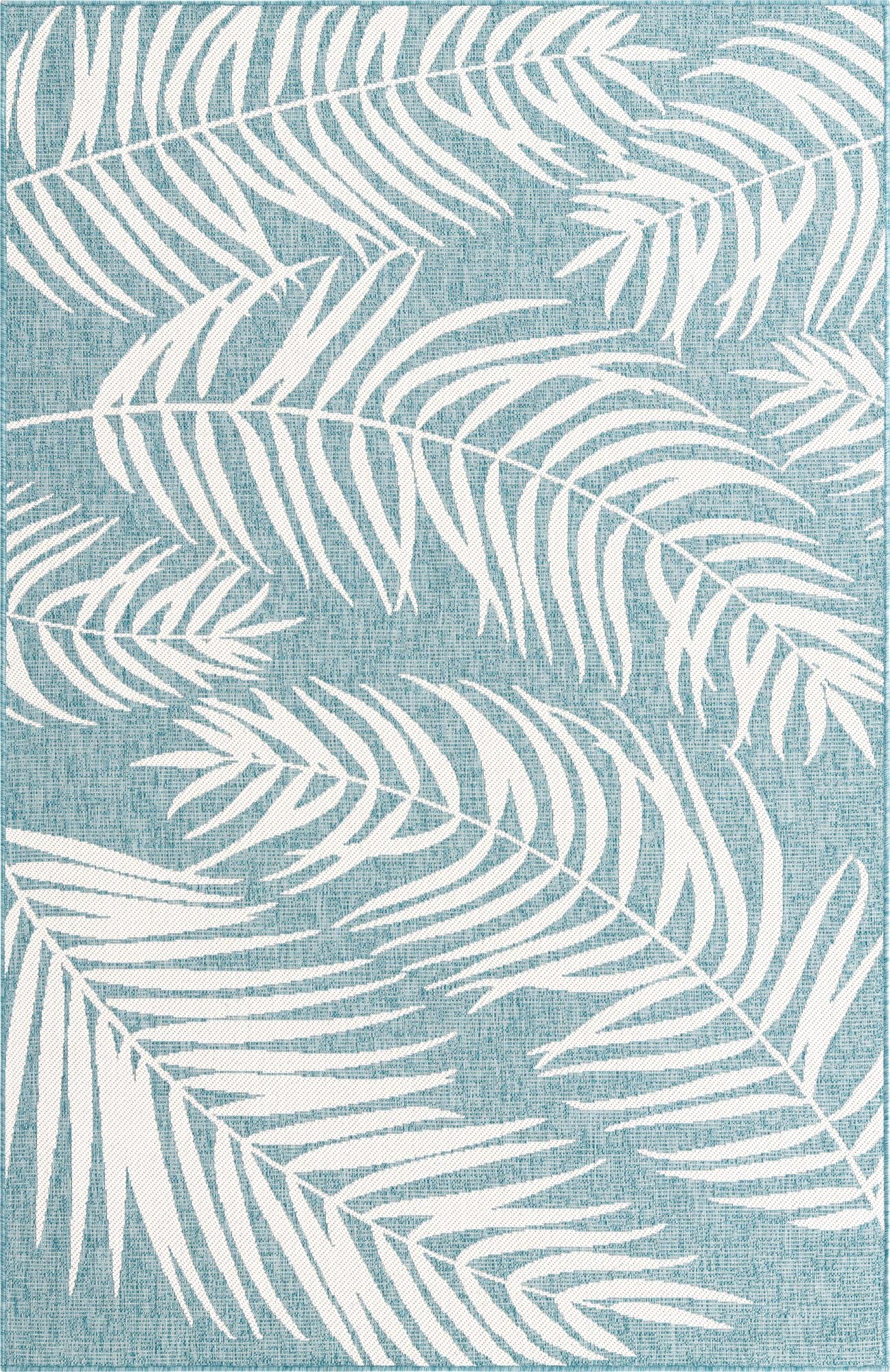 5' 3 x 8'  Washable Botanical Indoor / Outdoor Rug