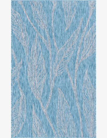 5' 3 x 8' Easy-Clean Botanical Indoor / Outdoor Rug