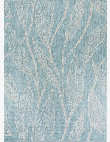 9' x 12' Easy-Clean Botanical Indoor / Outdoor Rug