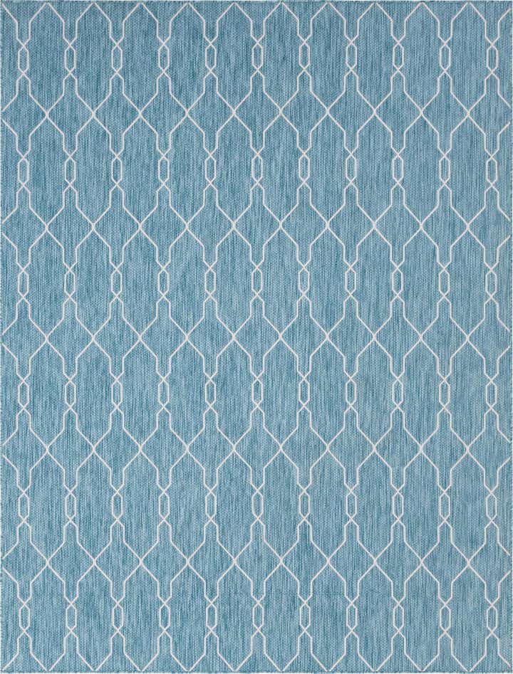 9' x 12' 2 Easy-Clean Lattice Indoor / Outdoor Rug