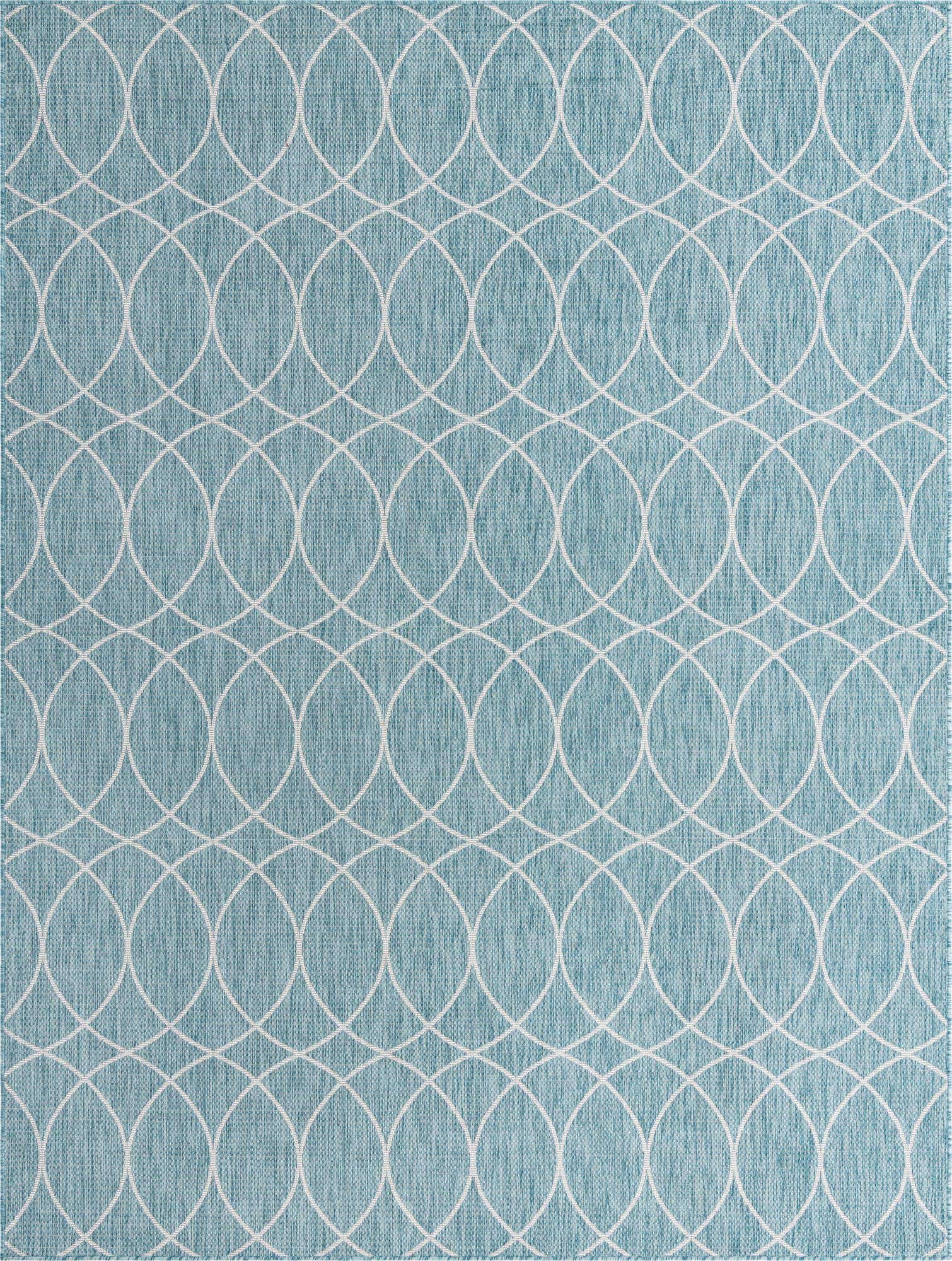 9' x 12' Easy-Clean Lattice Indoor / Outdoor Rug