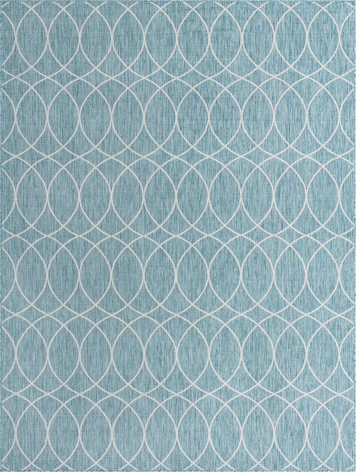 9' x 12' Easy-Clean Lattice Indoor / Outdoor Rug