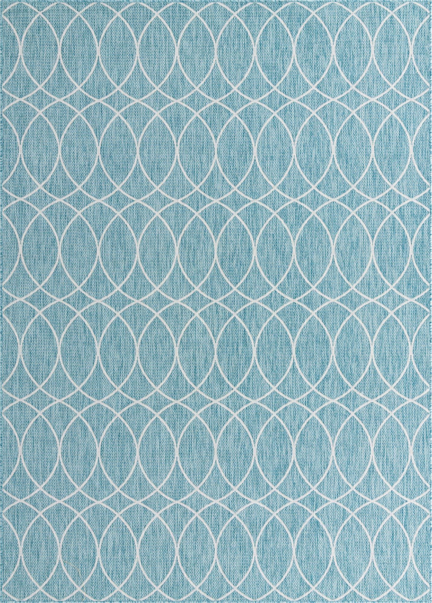 7' 10 x 11' Washable Lattice Indoor / Outdoor Rug