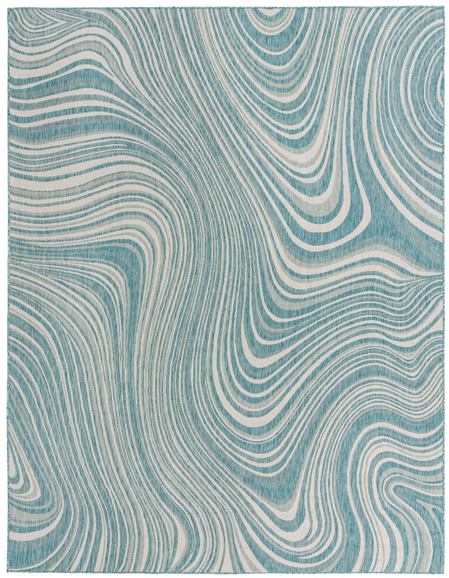 9' x 12' Easy-Clean Modern Indoor / Outdoor Rug
