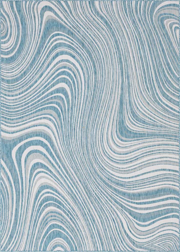 7' 10 x 11' Easy-Clean Modern Indoor / Outdoor Rug