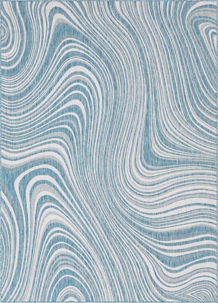 7' 10 x 11' Easy-Clean Modern Indoor / Outdoor Rug