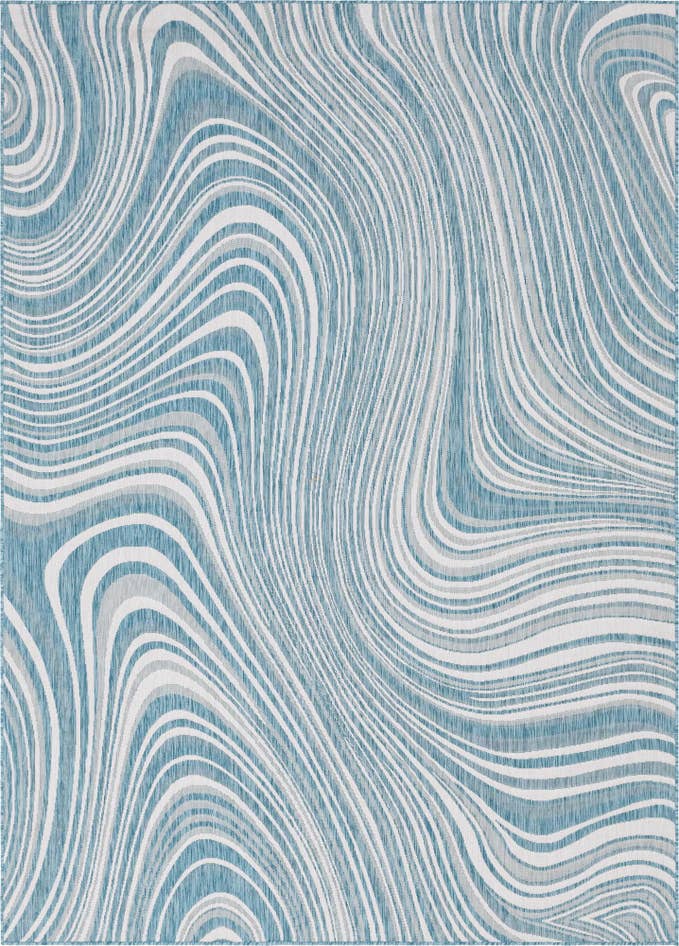 Detail image of 7' 10 x 11' Easy-Clean Modern Indoor / Outdoor Rug