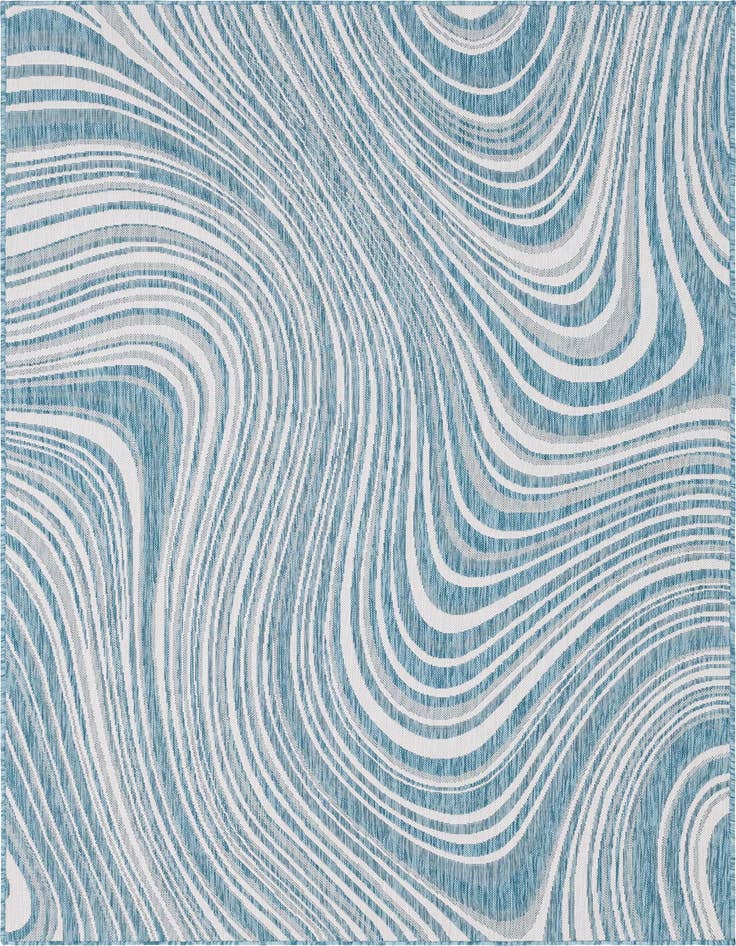 Detail image of 6' x 9' Easy-Clean Modern Indoor / Outdoor Rug