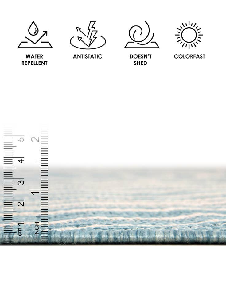 Detail image of 7' 10 x 11' Easy-Clean Modern Indoor / Outdoor Rug