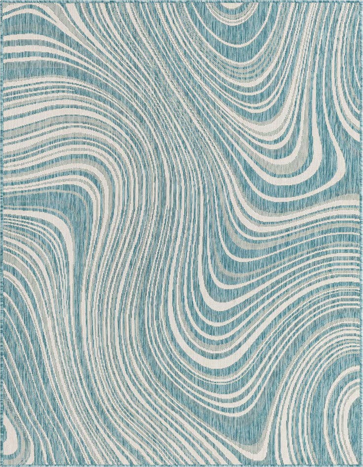 Detail image of 5' 3 x 8' Easy-Clean Modern Indoor / Outdoor Rug