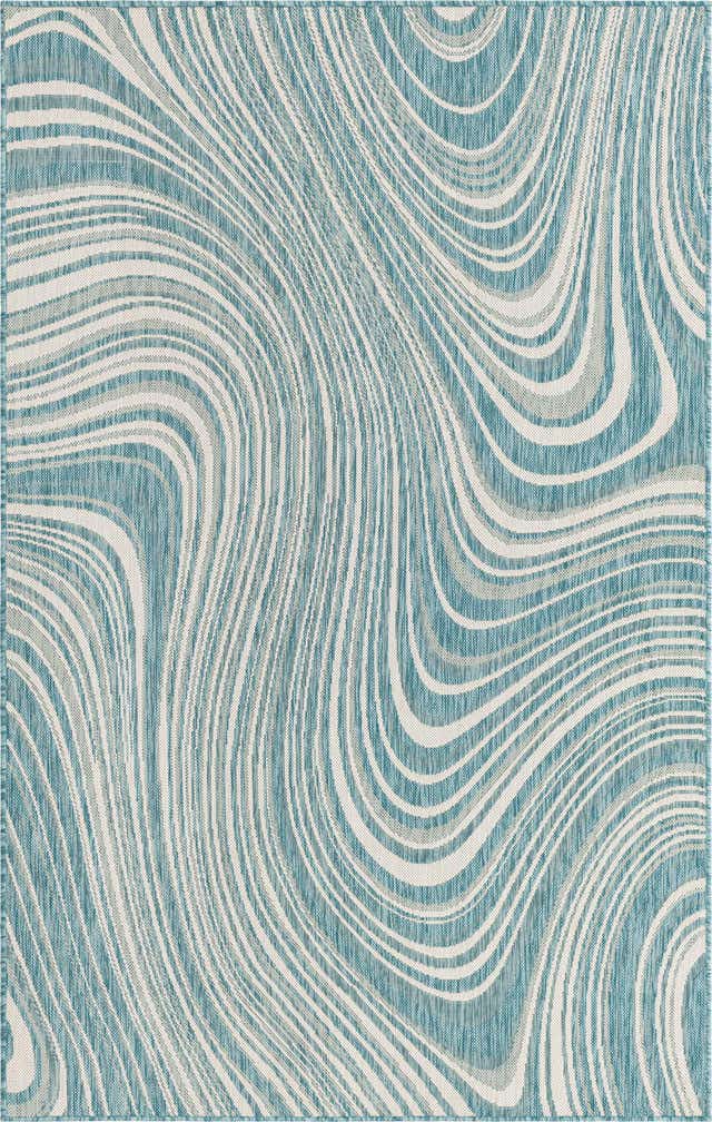 5' 3 x 8' Easy-Clean Modern Indoor / Outdoor Rug