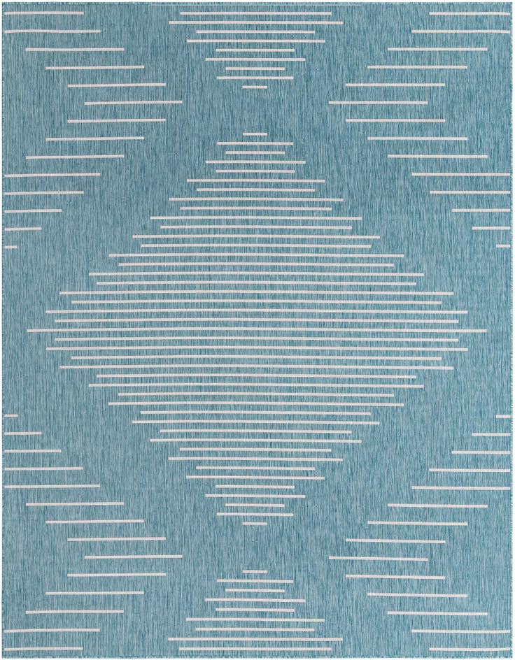 Detail image of 7' 10 x 10' Easy-Clean Modern Indoor / Outdoor Rug