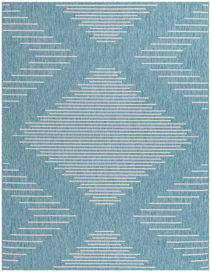 Detail image of 7' x 10' Easy-Clean Modern Indoor / Outdoor Rug