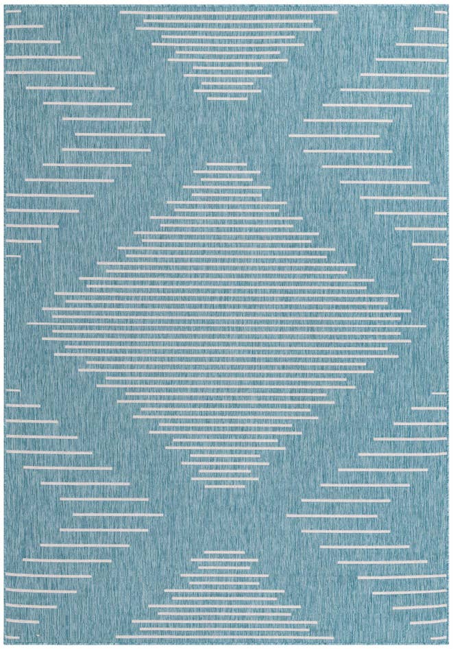Detail image of 7' x 10' Easy-Clean Modern Indoor / Outdoor Rug