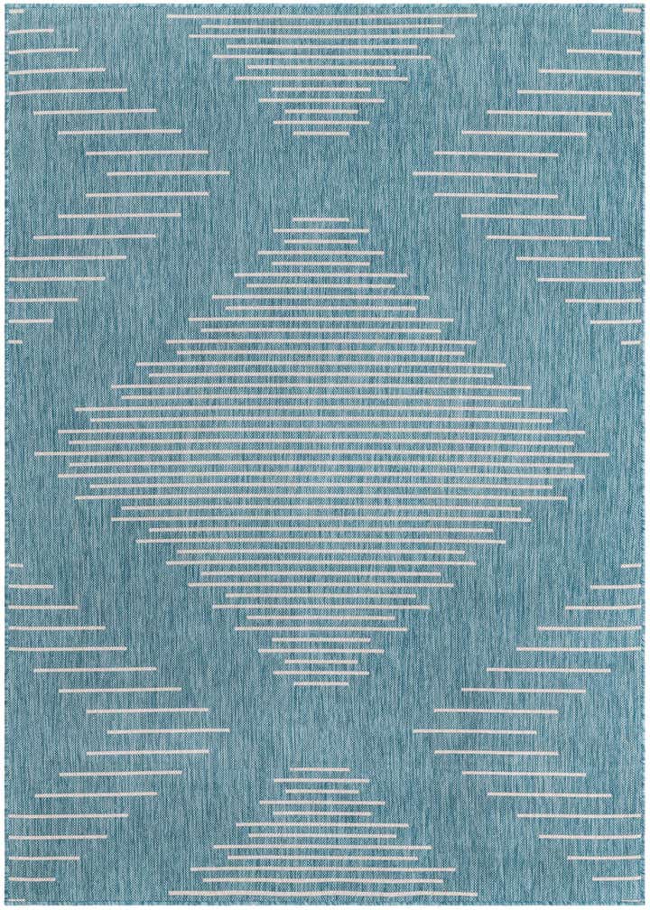 5' 3 x 8' Easy-Clean Modern Indoor / Outdoor Rug