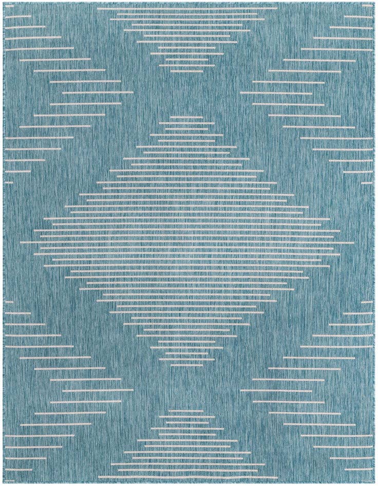 Detail image of 5' 3 x 8' Easy-Clean Modern Indoor / Outdoor Rug