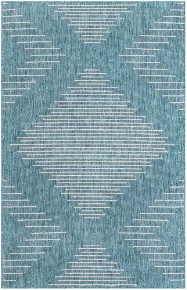 Detail image of 5' 3 x 8' Easy-Clean Modern Indoor / Outdoor Rug