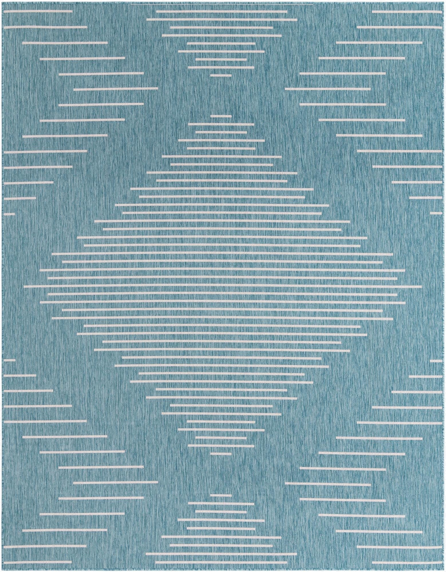 Primary image 7' 10 x 10'  Washable Modern Indoor / Outdoor Rug