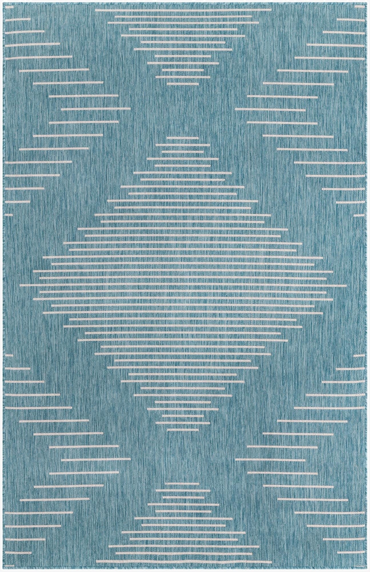 5' 3 x 8'  Washable Modern Indoor / Outdoor Rug