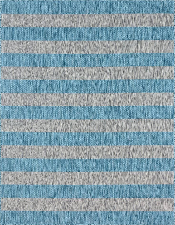 Detail image of 7' 10 x 11' Easy-Clean Ribbon Indoor / Outdoor Rug
