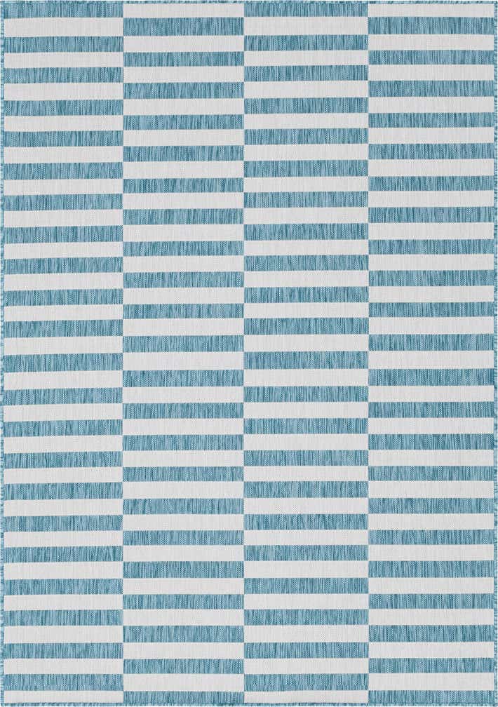 7' x 10' Easy-Clean Ribbon Indoor / Outdoor Rug
