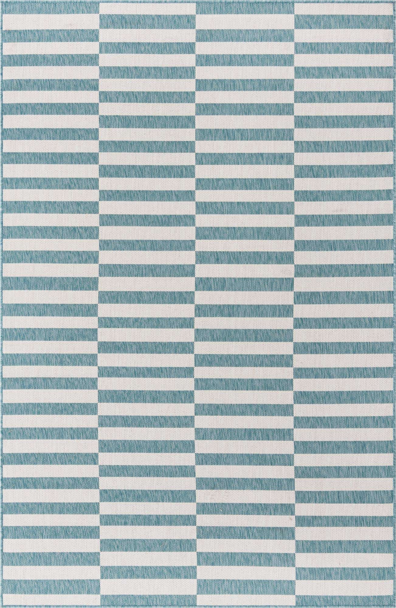5' 3 x 8' Easy-Clean Ribbon Indoor / Outdoor Rug