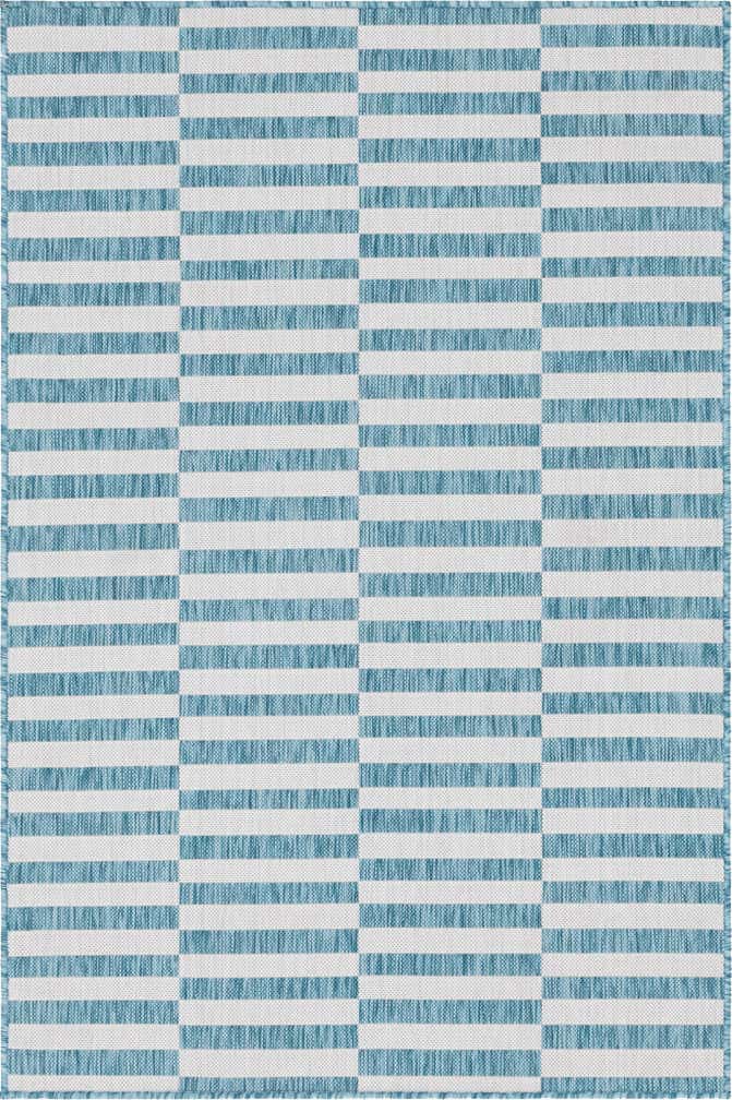 4' x 6' Easy-Clean Ribbon Indoor / Outdoor Rug
