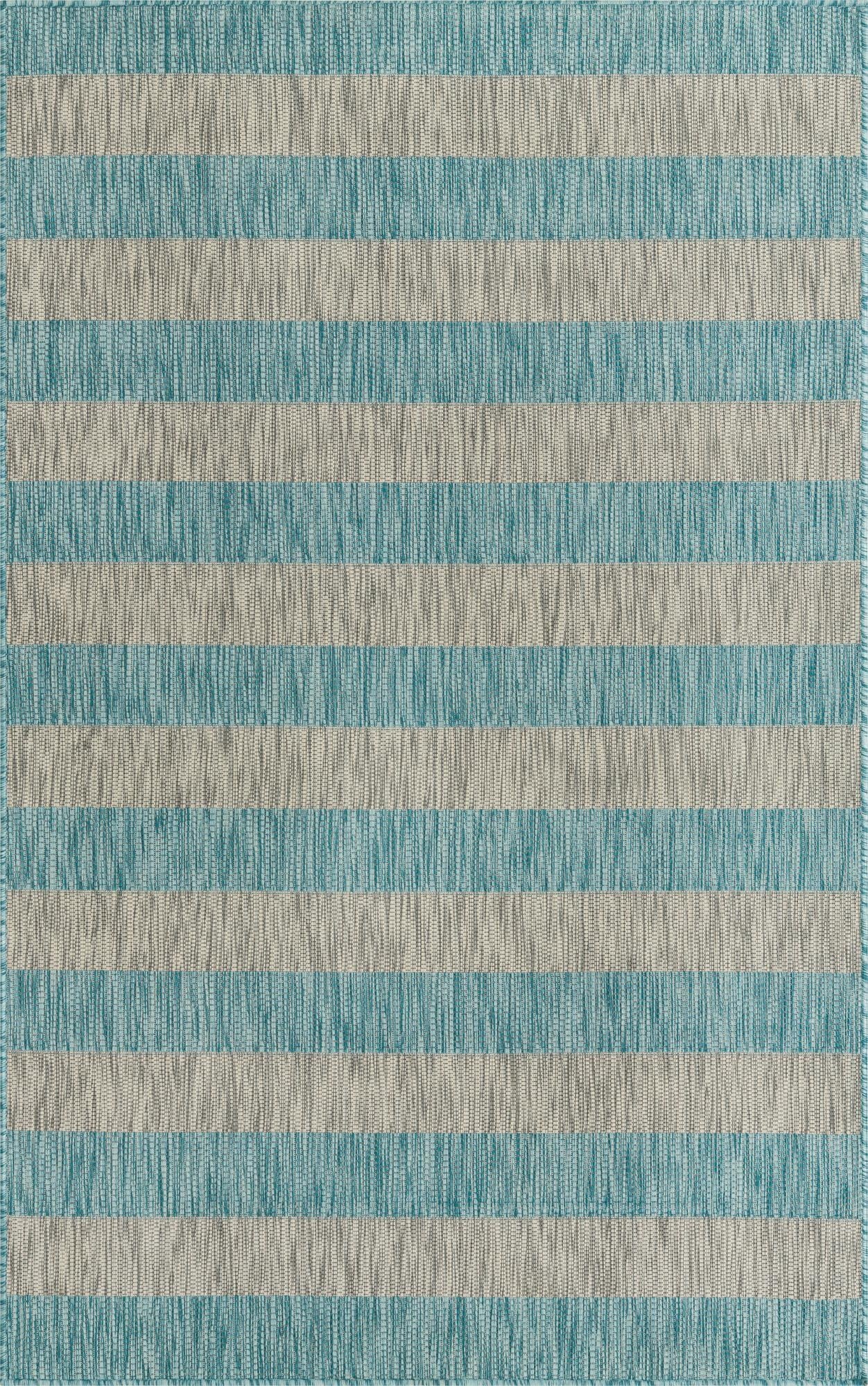 5' 3 x 8' Washable Ribbon Indoor / Outdoor Rug