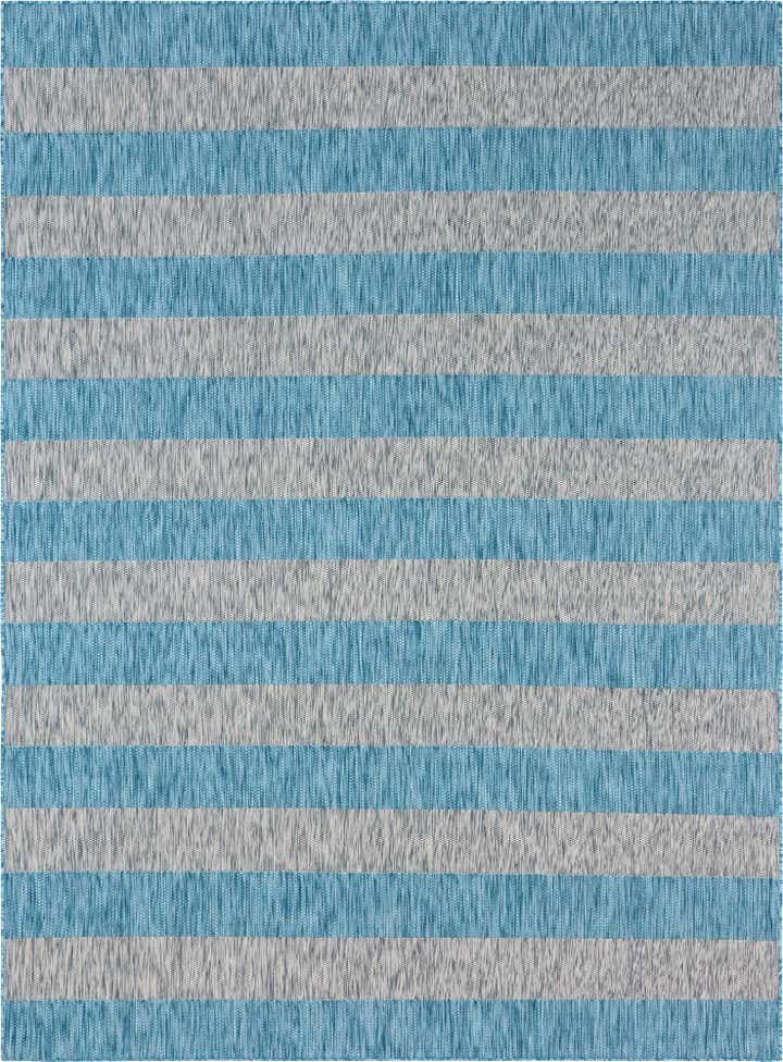 9' x 12' Easy-Clean Striped Indoor / Outdoor Rug