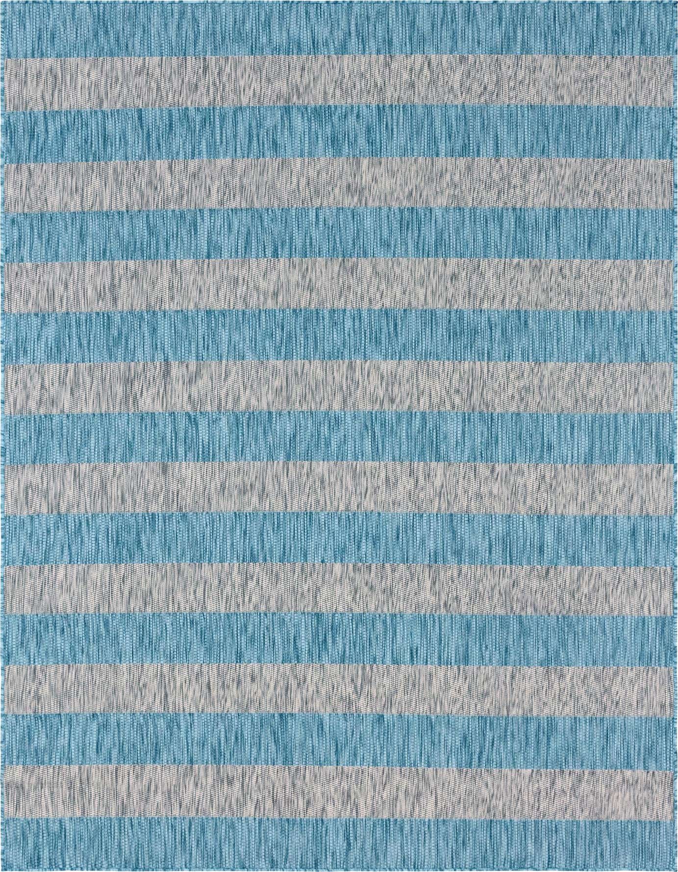 7' x 10' Easy-Clean Striped Indoor / Outdoor Rug