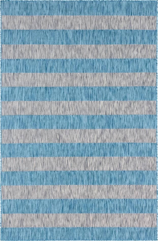 Detail image of 6' x 9' Easy-Clean Striped Indoor / Outdoor Rug