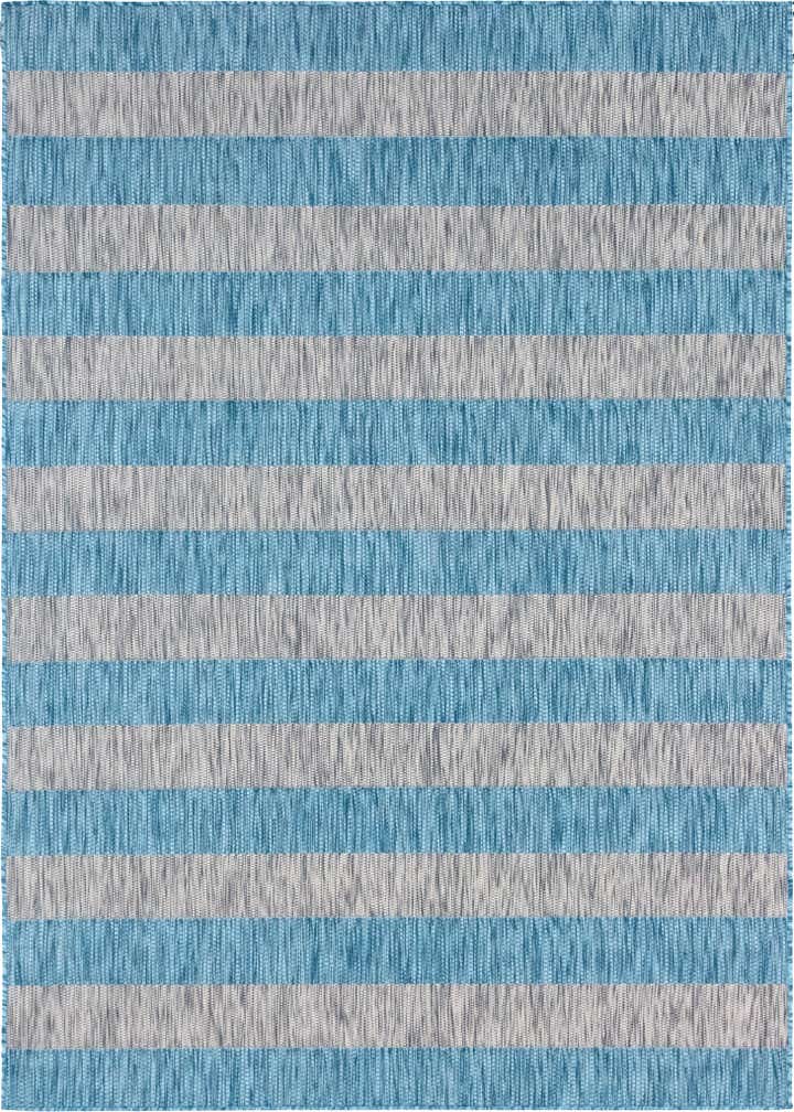 4' x 6' Easy-Clean Striped Indoor / Outdoor Rug