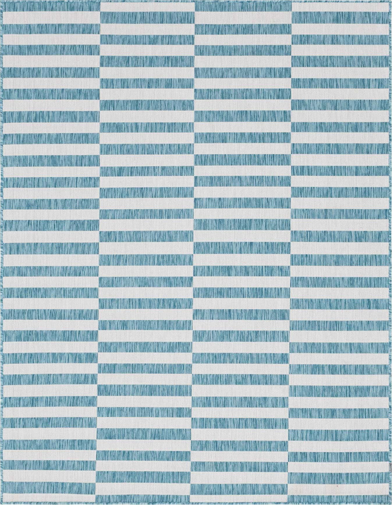 6' x 9' Easy-Clean Striped Indoor / Outdoor Rug