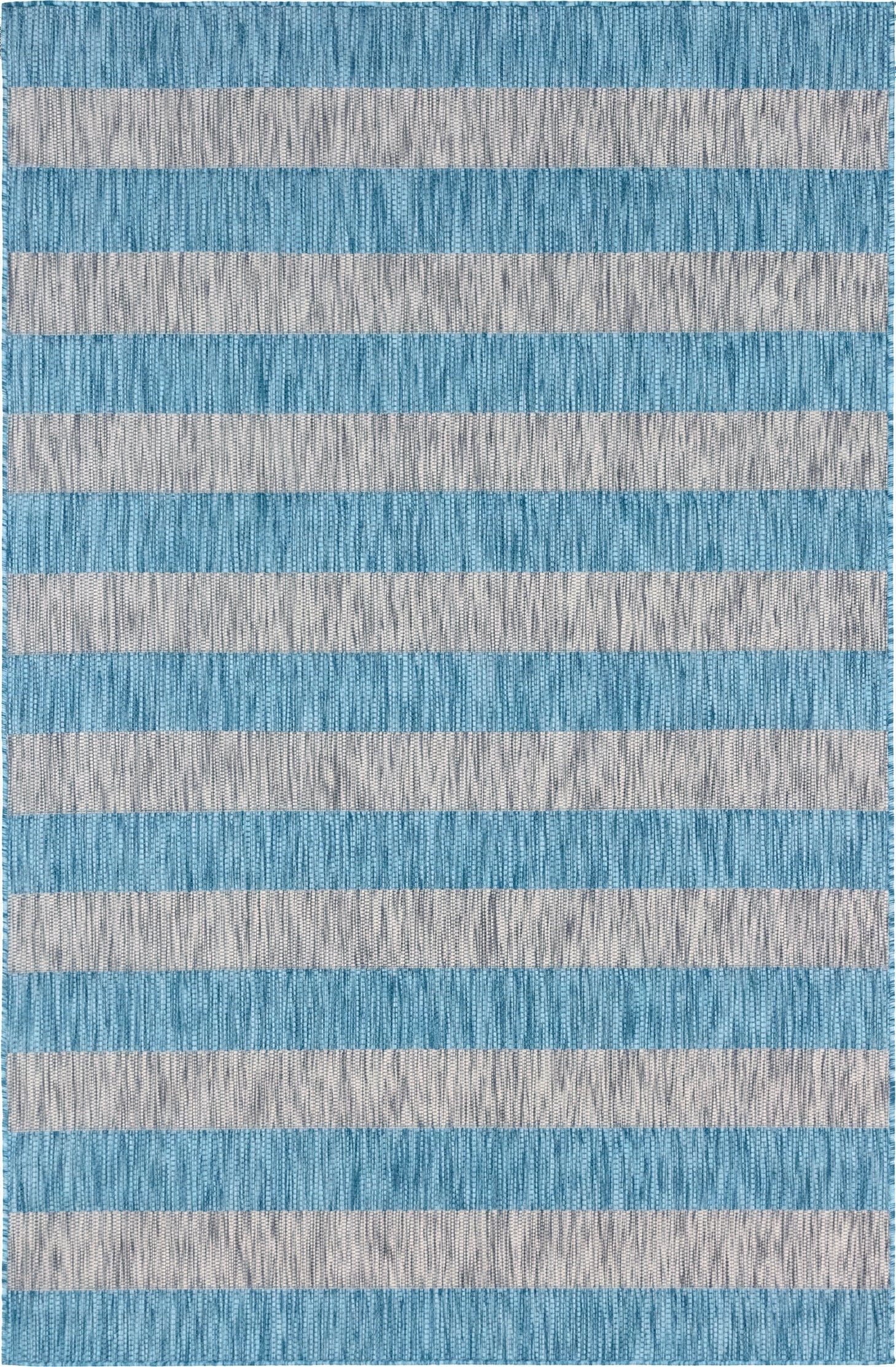 4' x 6'  Washable Striped Indoor / Outdoor Rug