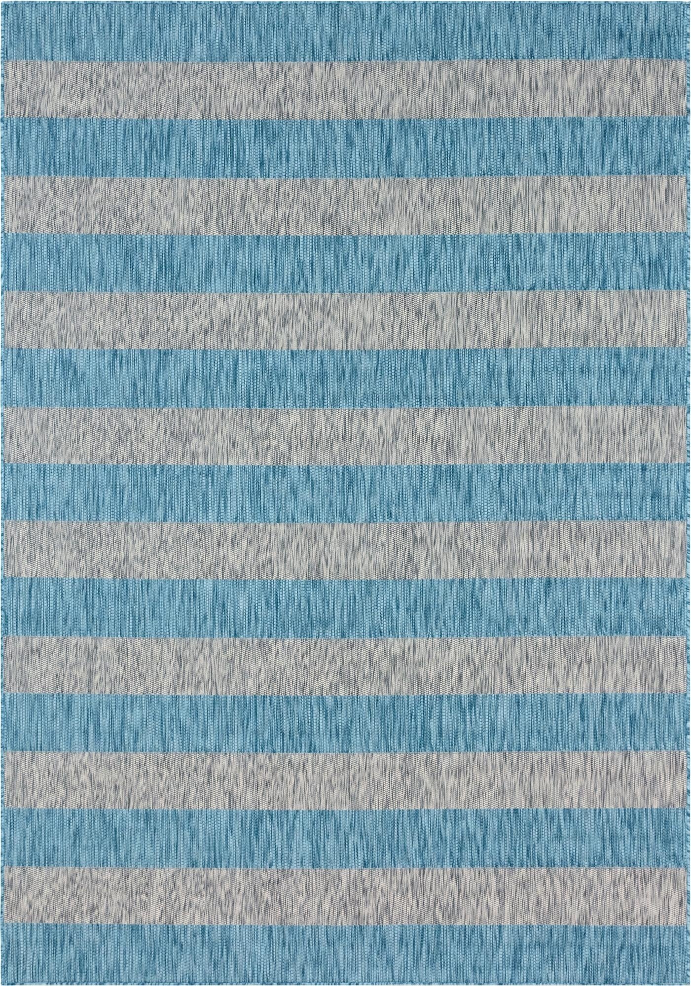 7' 10 x 11'  Washable Striped Indoor / Outdoor Rug