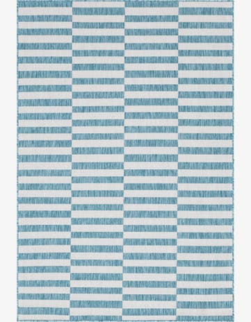 6' x 9' Easy-Clean Striped Indoor / Outdoor Rug