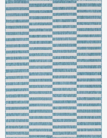 7' x 10' Easy-Clean Striped Indoor / Outdoor Rug