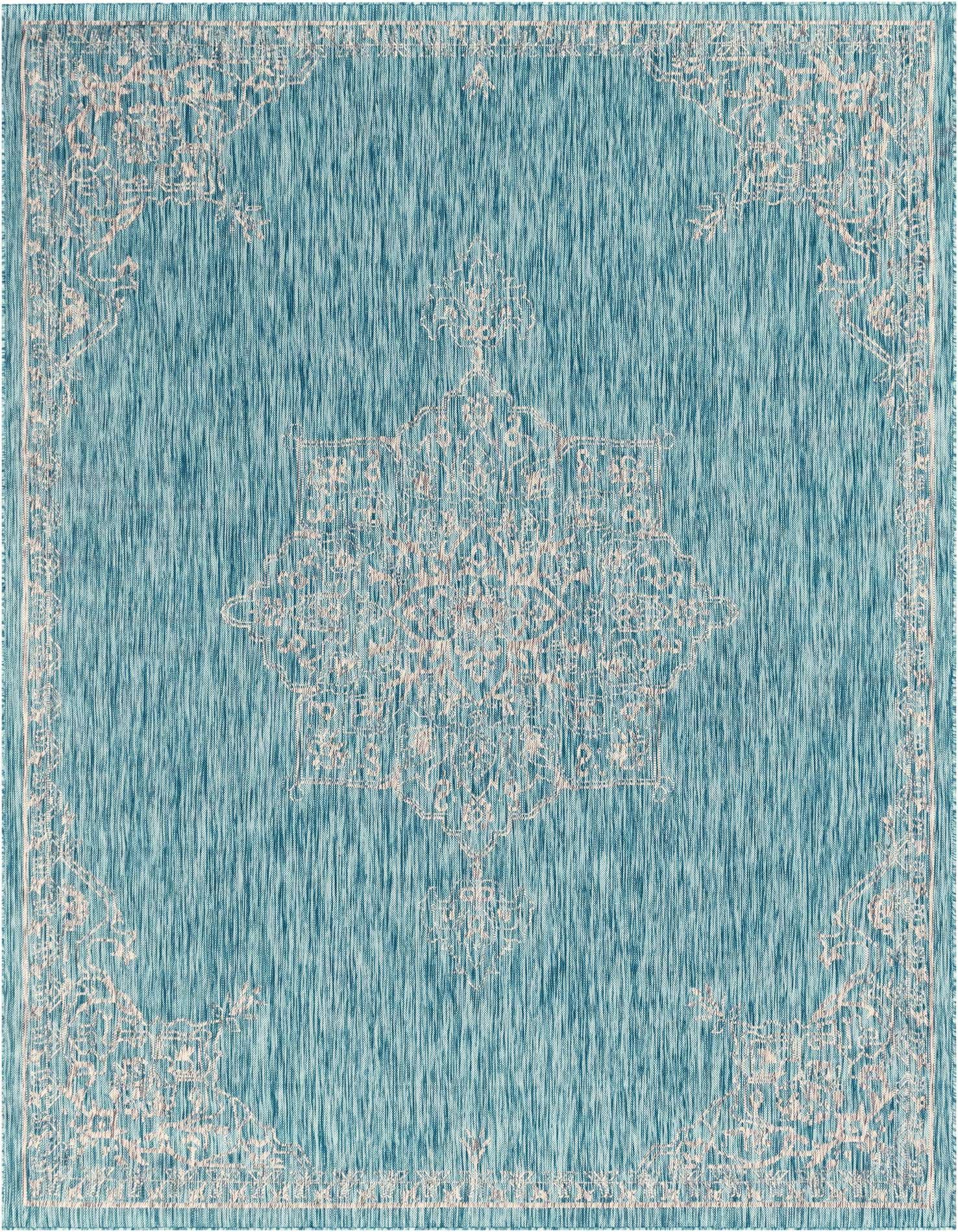 9' x 12' Easy-Clean Traditional Indoor / Outdoor Rug