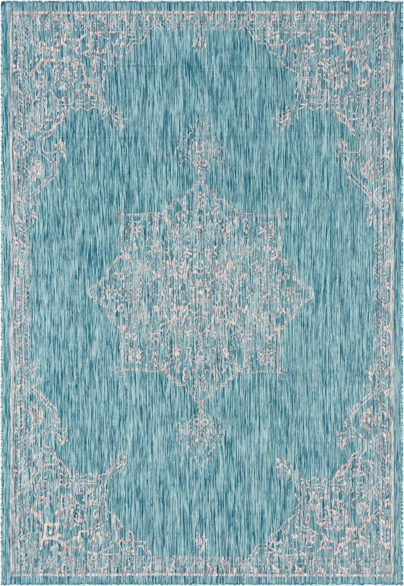 7' x 10' Easy-Clean Traditional Indoor / Outdoor Rug