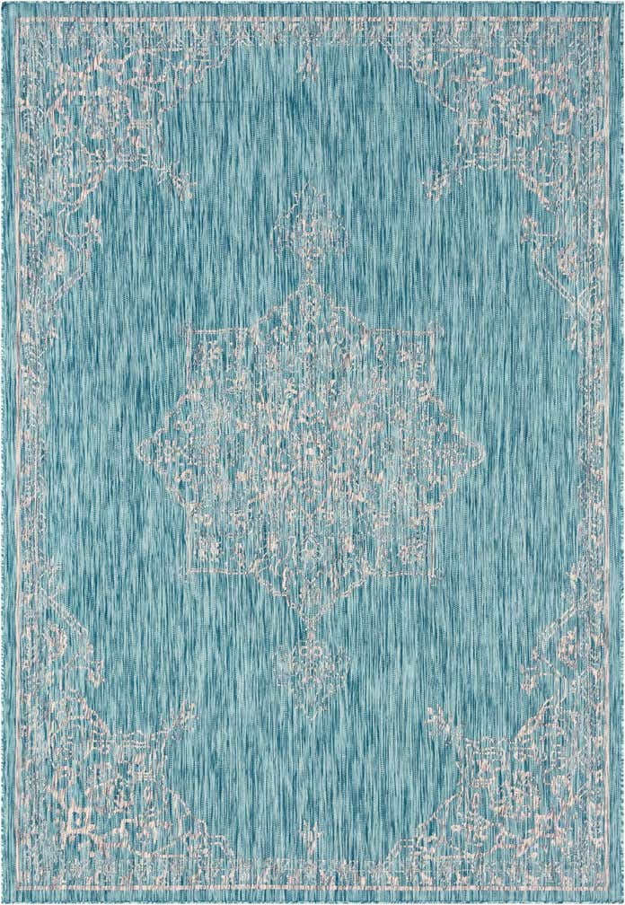 7' x 10' Easy-Clean Traditional Indoor / Outdoor Rug
