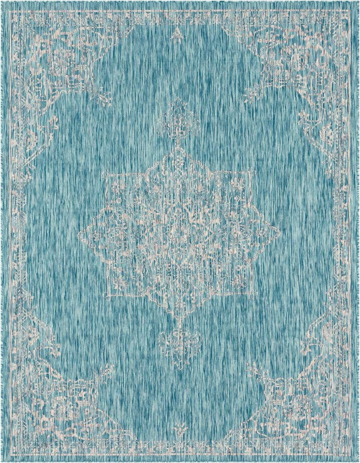 Detail image of 6' x 9' Easy-Clean Traditional Indoor / Outdoor Rug