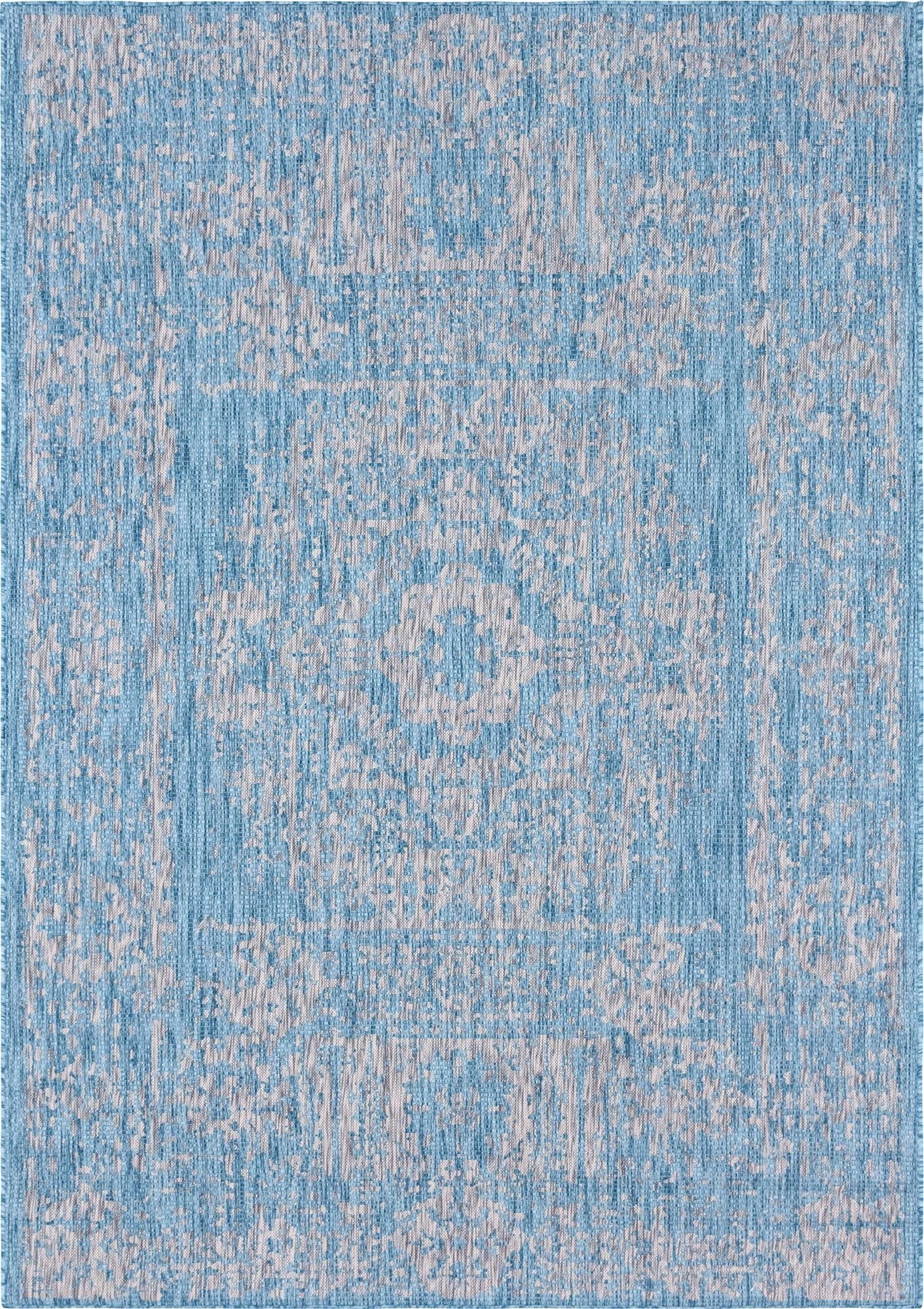 7' x 10'  Washable Traditional Indoor / Outdoor Rug