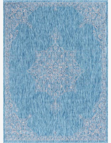 9' x 12' Easy-Clean Traditional Indoor / Outdoor Rug