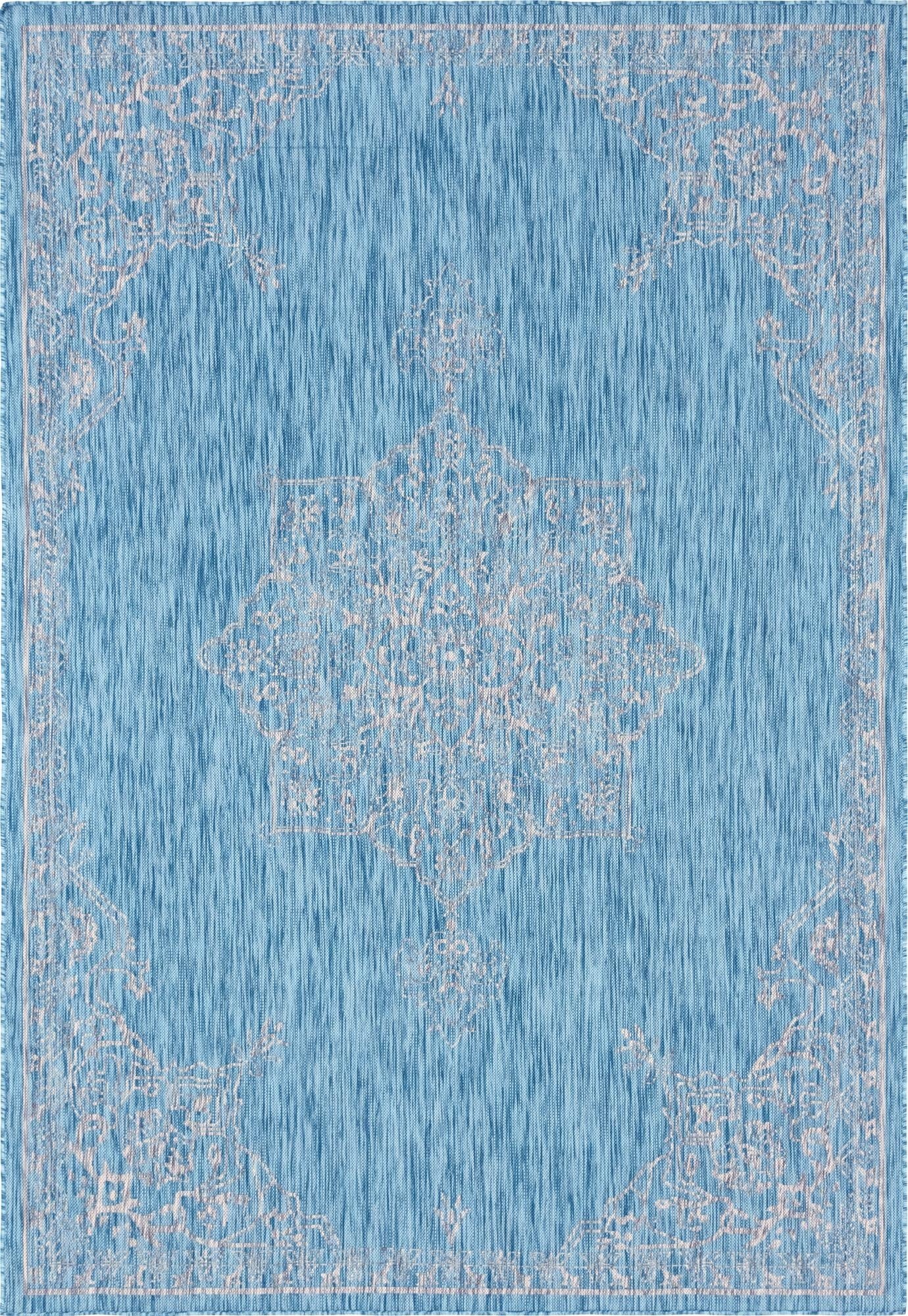 7' x 10'  Washable Traditional Indoor / Outdoor Rug