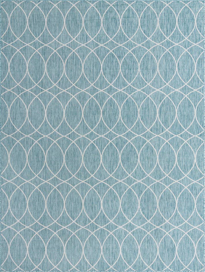 Detail image of 9' x 12' Easy-Clean Trellis Indoor / Outdoor Rug