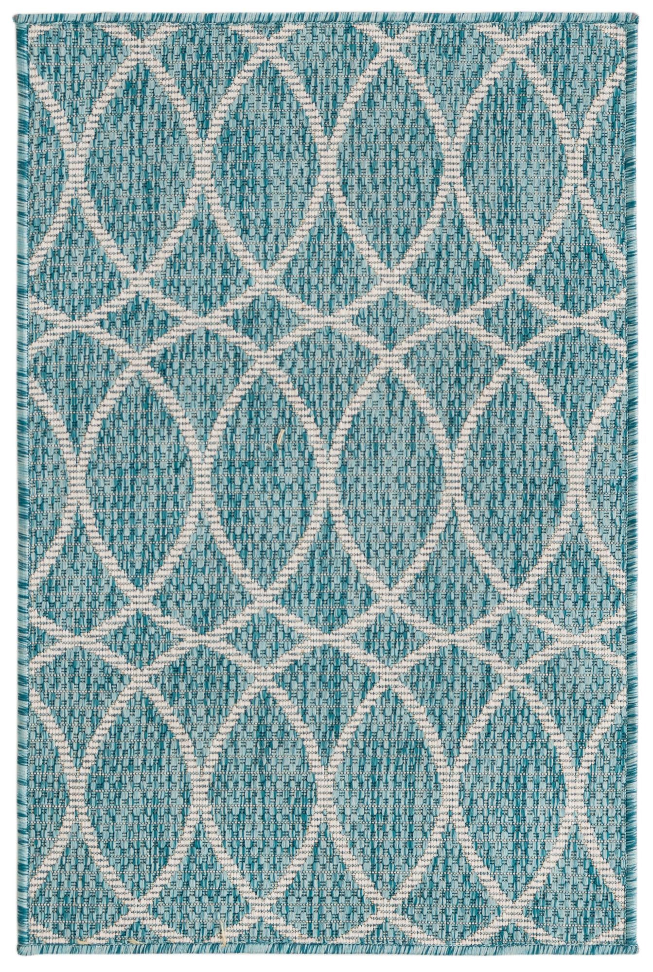 2' 2 x 3' Easy-Clean Trellis Indoor / Outdoor Rug