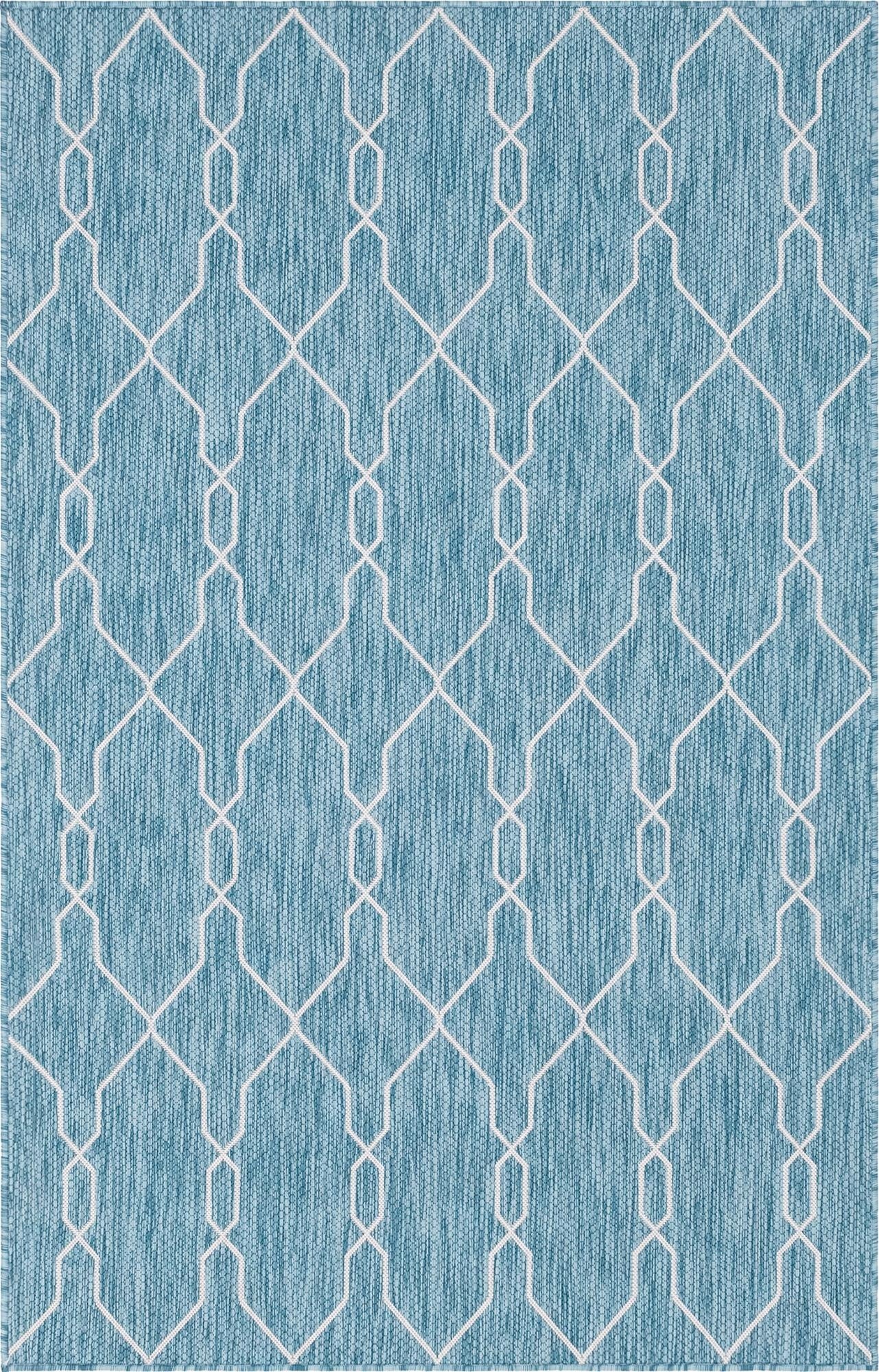 5' x 8'  Washable Trellis Indoor / Outdoor Rug