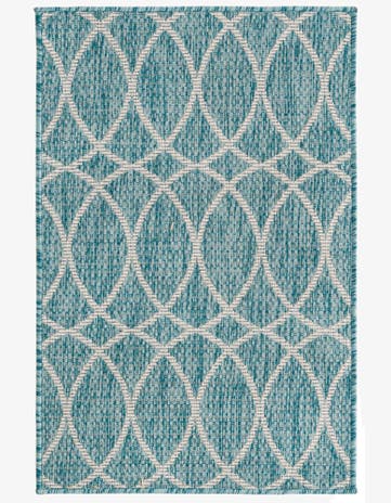 2' 2 x 3' Easy-Clean Trellis Indoor / Outdoor Rug
